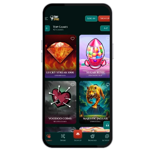 Tony Spins casino application